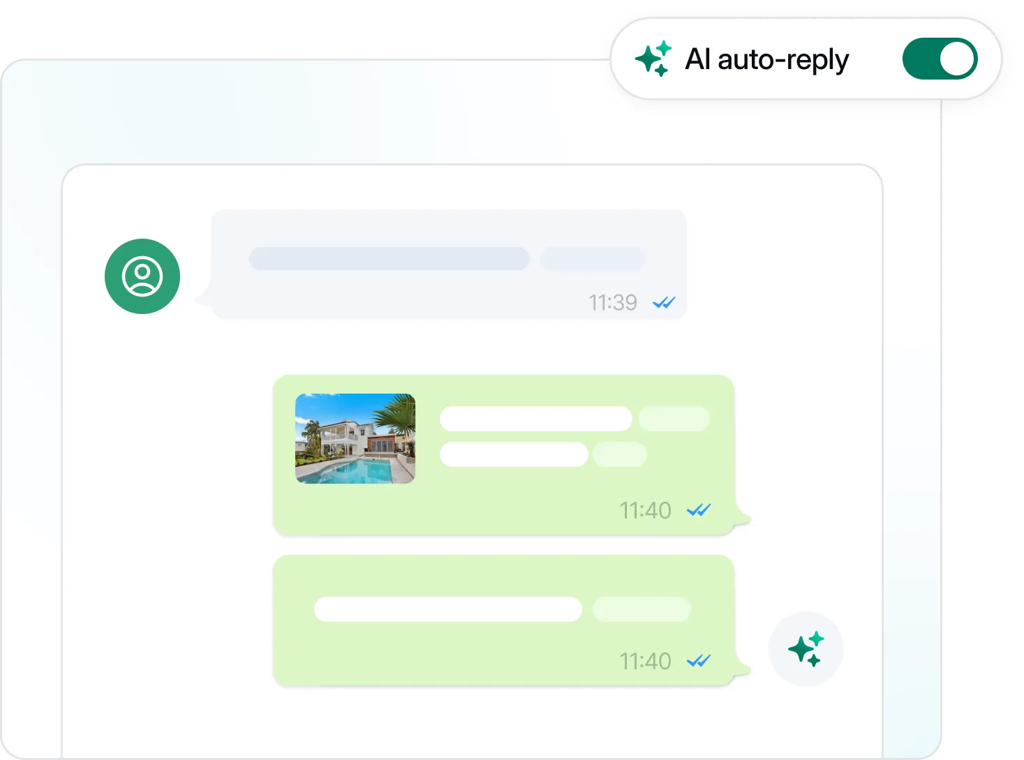 Low latency WhatsApp response flow