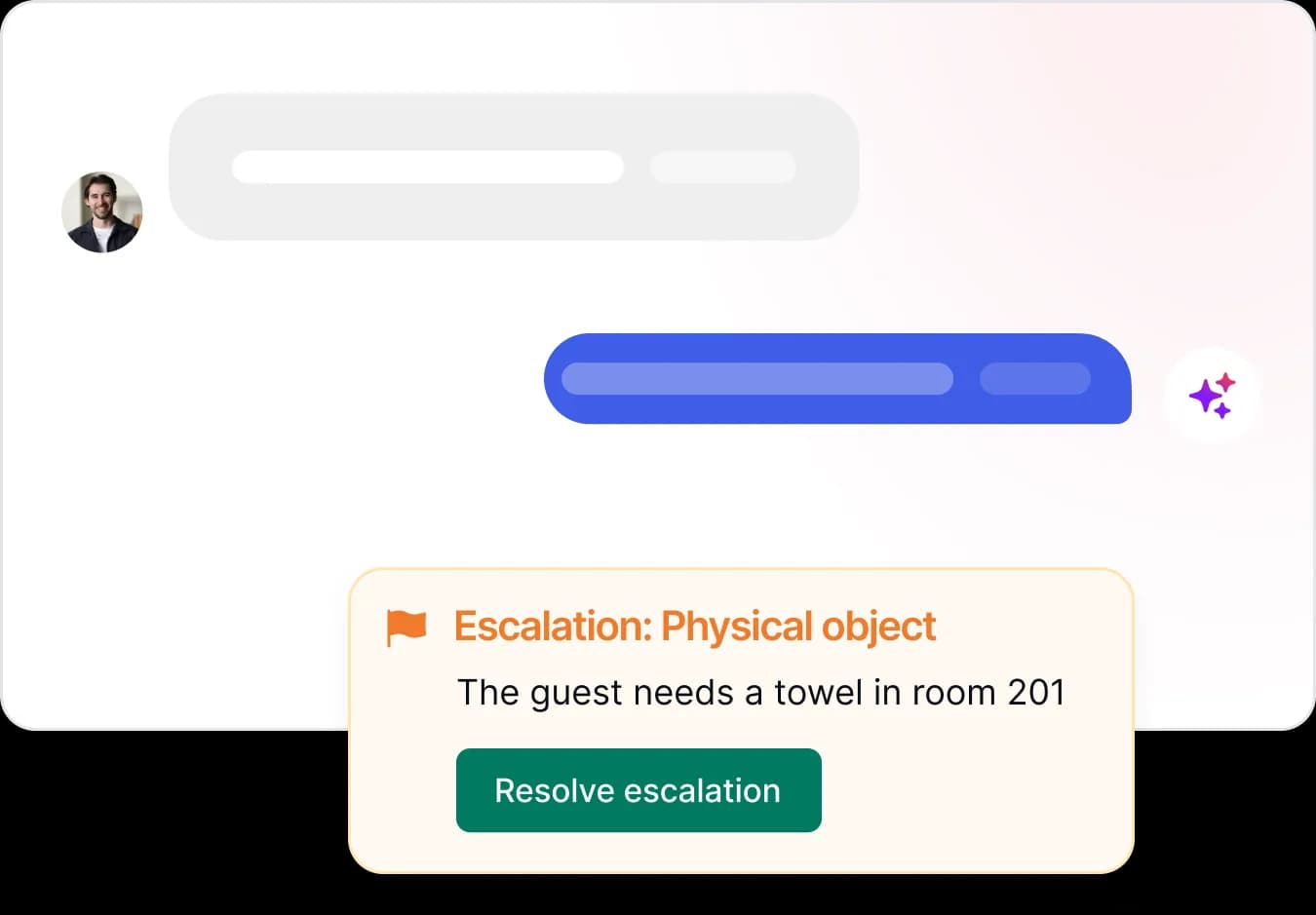 Intelligent handoff from AI to human agents