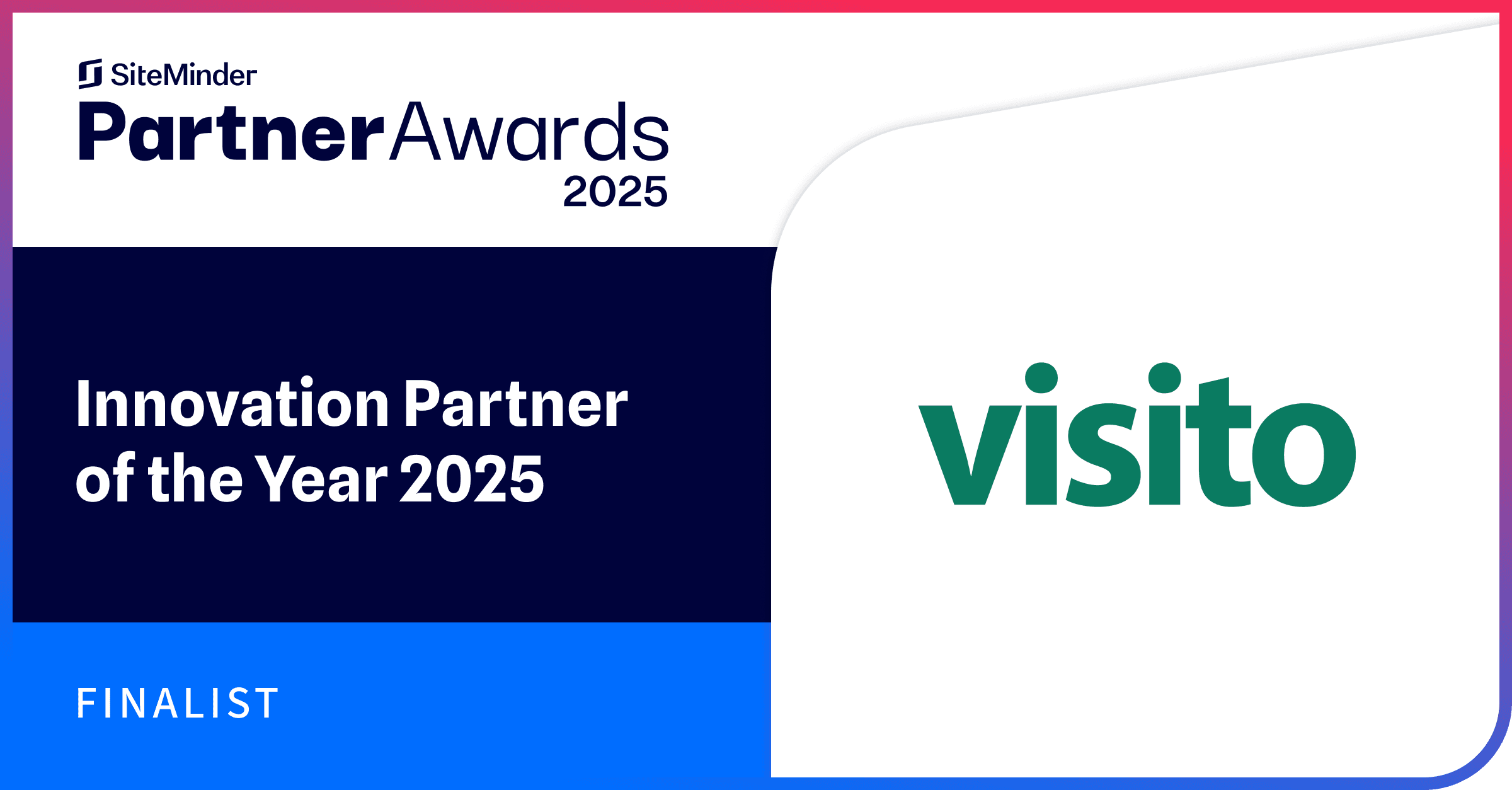 Visito named finalist for 2025 SiteMinder Innovation Partner